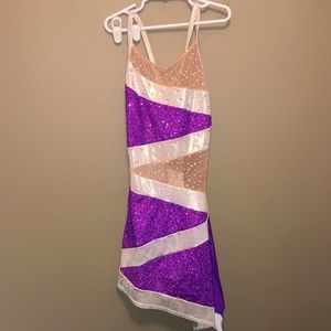 Large baton twirling or dance skirted costume